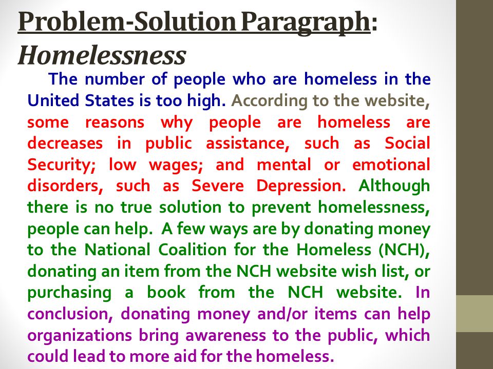 Homelessness essay conclusions